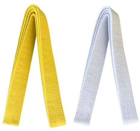 EOYVAIL Kampfsportgürtel,2 Stück 4 * 200CM Taekwondo-Gürtel für Kinder und Erwachsene, professionelle Kampfsportgürtel