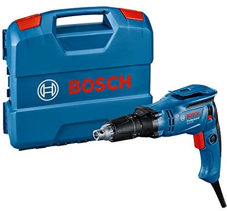 Bosch Professional Trockenbauschrauber GTB 6-50 (Motordrehzahl 5.000 min⁻¹, Leistung 650 W, für Schrauben mit einem Durchmesser von bis zu 6 mm, in L-Case)