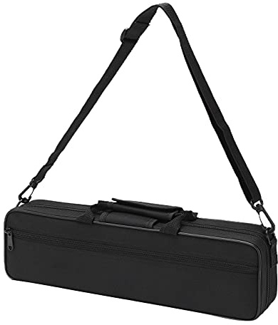 Flötentasche 16-Loch Oxford 39,5 X 12 X 7 Cm | Gepolsterte Tragetasche, Schultergurt, Wasserdicht, Verschleißfest, Reißverschlusstasche, Leicht, Instrumentenschutz