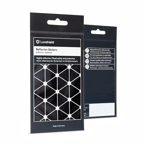 Luxshield Reflektoren Sticker Set - Dreiecke klein - für Fahrrad Roller Kinderwagen - Reflektoren Fahrrad - Reflektoren Kinder