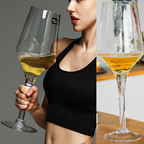 YUANXIN Weltgrößtes Riesenweinglas Riesiges Stielglas Kreativer überdimensionaler Kelch Extra große Champagnergläser Bierkrug Rotweingläser 2500ml (crystalline)