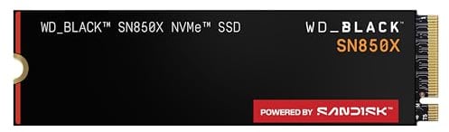 WD_BLACK SN850X NVMe SSD 2 TB interne SSD (Gaming Speicher, PCIe Gen4-Technologie, Lesen 7.300 MB/s, Schreiben 6.600 MB/s) Schwarz