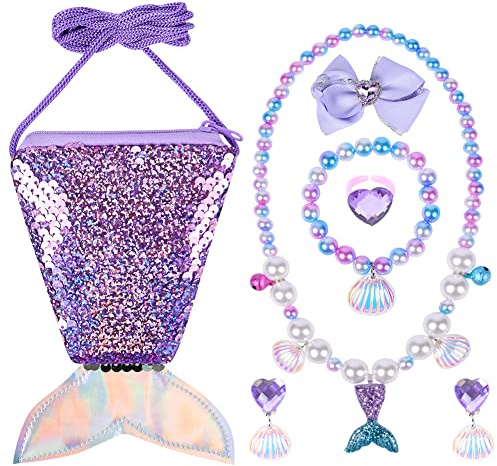 OSDUE Schmuckset, Schmuck Enthalten Halskette, Ringe, Armbänder, Ohrring, Schmuck Set Einhorn für Party Geschenk