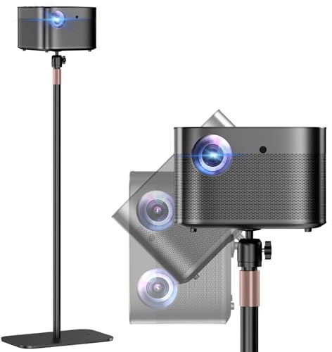 PUTORSEN Beamer Ständer Universal – Höhenverstellbarer Projektorständer, Tragkraft 5 kg, mit 360° Kugelkopf & 1/4"-Gewinde für Projektor, Kamera, Webcam – Für Homeoffice, Wohnzimmer & Studio
