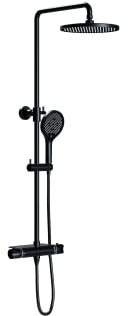 Bernstein Duschsäule Thermostat 8221 Pro Schwarz Regendusche Edelstahl