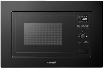 COMFEE' Digitaler Einbau-Mikrowelle, 20 Liter, 800 W, Grill, 5 Leistungsstufen, 8 automatische Menüs, Schnellentfrost-Funktion, Schwarz - CBMAG820BJL-BK