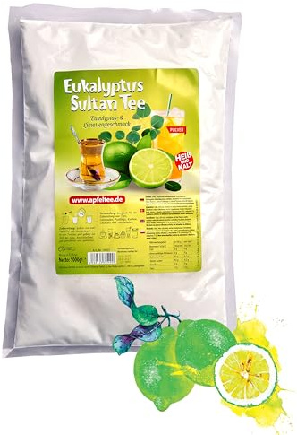 Ottoman Türkisches Instantgetränk mit Eukalyptus- und Limettengeschmack (1KG, Eukalyptus Limette - Sultan Tee)