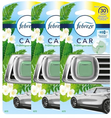 3x Febreze Car Lufterfrischer Frühlingserwachen je 2ml entfernt Gerüche im Auto
