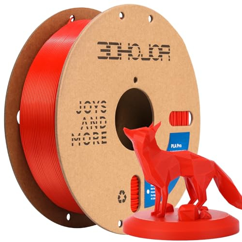 3DHoJor PLA+ Filament 1.75mm, PLA Plus 3D Drucker Filament, Stärker und Belastbar 3D Druckmaterialien, Maßgenauigkeit +/-0,02mm, PLA Pro Kompatibel mit FDM-Drucker (Rot, 1KG/Spool, 2.2LBS)