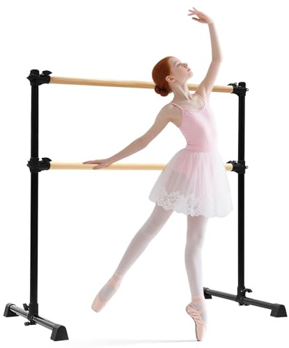 LIROPAU Ballettstange, Ballettstange Freistehend mit Rutschfesten Gummipad, Höhenverstellbar 15-122 cm, für Kinder und Erwachsene