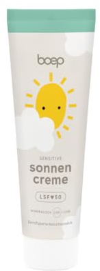 boep Sonnencreme Sensitiv LSF 50, 50 ml | Mineralischer Sonnenschutz, Für Gesicht & Körper, Für Babys, Kinder & Erwachsene, Ohne Parfüm, Vegane Naturkosmetik
