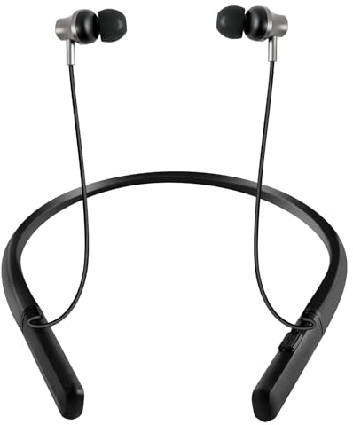 Aolso Hörgeräuschverstärker, Wiederaufladbarer Sound-Verstärker, Noise Cancelling, USB Ladestation, Aufbewahrungsbox, ergonomische Passform Kopfhörer Kabellos(Schwarzer Kragenstil)