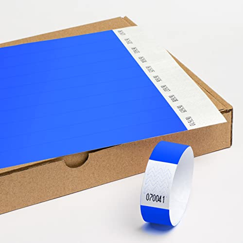 Einlassbänder aus Tyvek ohne Aufdruck 1000 Stück - 19x255 mm Dunkelblau | Events & Party Eintrittsbänder - starke Klebstoffbindung -Selbstklebend und Wasserdicht Festival Armbänder - Club Bänder