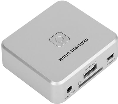Ejoyous Musikdigitalisierer, ABS-Stereo-MP3-Konverter, Schnelles Digitalisierungsgerät mit Wiedergabefunktion, Ideal Zum Konvertieren Alter Schallplatten und Kassetten