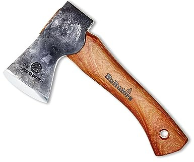 Handgeschmiedetes Beil Agelsjön 235mm aus schwedischem Qualitätsstahl I Hultafors I Geschmiedet in Schweden I 775g Premium Axt mit Hickory Holzstil & inkl. Lederschutz I Nachschleifbares Beil I 841760