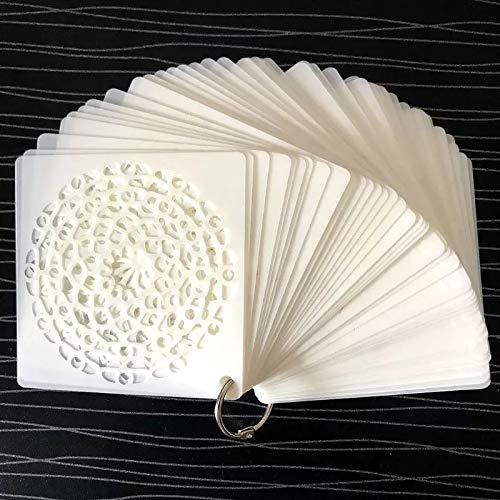 Yulakes Mandala Dotting Schablonen, 48 Stück, gemischte Muster, wiederverwendbar, Malschablonen für Holzmalerei, Felsen und Wände, 10 x 10 cm