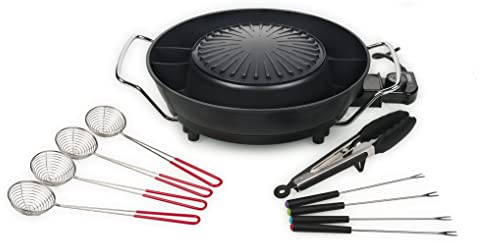 Tristar Koreanischer Grill & Hot Pot – 36 cm ⌀ – 3 L Fassungsvermögen – 4 Personen – 220 °C – Schwarz