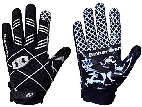 Seibertron Pro 3.0 12 Konstellation Elite Ultra-Stick Sports Receiver/Empfänger Handschuhe American Football Gloves Jugend und Kinder Black M