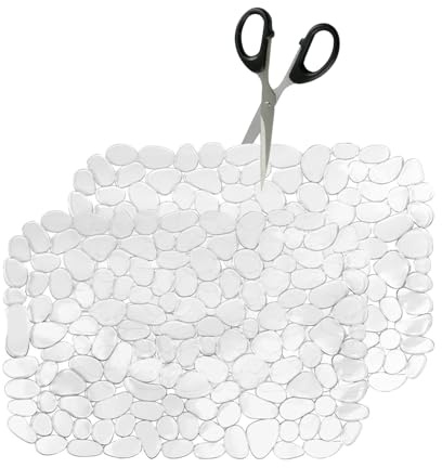 2 Stück Spülbeckeneinlage aus PVC 40x30 cm | Anti-Rutsch Zuschneidbar , Schutzmatte für Geschirr, Gläser & Gemüse , Abtropfhalter mit Hohlkörper-Design für Küchenspüle