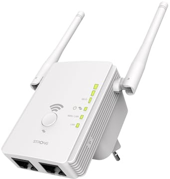 STRONG WLAN Repeater 300 v2 – Highspeed 300 Mbps Verstärker, Weiß | Schnelle WLAN-Erweiterung bis 300 Mbps – Plug & Play-Installation, kompatibel mit allen Routern