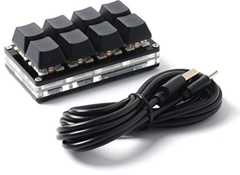 LICHIFIT Tastatur mit 8 Tasten, USB-Schnittstelle, benutzerdefinierte Kopier-/Einfüge-Tastenkombinationen, Mini-Tastatur für SayoDevice