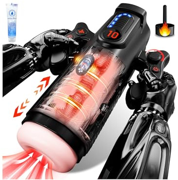 Masturbator Masturbieren für Männer Elektrisch Sex Spielzeug für die Männer - LED Mastrubrator für Manner Handfrei mit Schub, Saug und Vibrationsmodi, Penis Vibratorensets Sexspielzeug für Manner Solo