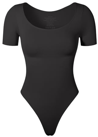 KSKshape Shapewear Damen Body Kurzarm Body Shaper Damen Bauchweg T-shirts Body Runde kragen Bodysuit