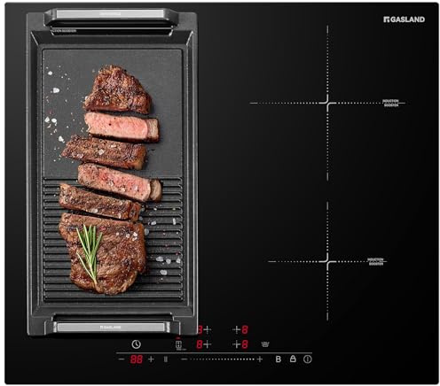 GASLAND IH604BF 60 cm Autarkes Induktionskochfeld mit ein Flexzonen, 4 Zonen Einbau Induktionskochfelder, FlexInduction für BBQ, PowerBoost schnelleres Kochen, 7000W (Ohne Bratpfanne)