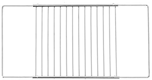 ICQN Universal Gitter | Ausziehbar von 37,5-60 cm Backofenrost | Verstellbar Ofengitter für Backofen | Backofengitter | Grill | Grillrost | Backrost | Gitterrost | Verchromt Backgitter