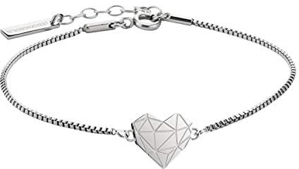 LIEBESKIND Damen Armband Herz Edelstahl Silber 20 cm (silber)