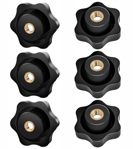 MAJOYLIFE 6 Stück Sterngriffmutter M6,Rändelmutter Äußerer Durchmesser 32mm,Flügelmuttern für Die Mechanische Industrie,Möbel,Werkzeugmaschinen,Elektronische Geräte,Fitnessgeräte
