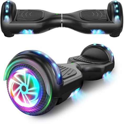 SISIGAD Hoverboard 6.5" Overboard Schwebeboard mit LED/Bluetooth,Skateboard Hoverboard, Geschenk für Kinder