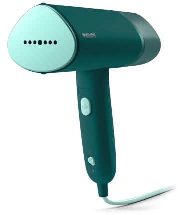 Philips Steamer 3000 Serie, Grün, 1000 W | Dampfglätter mit 120 ml Wassertank, Metallplatte, Dampfleistung 20 g/min, inkl. Aufbewahrungstasche & Handschuh (STH3020/70)