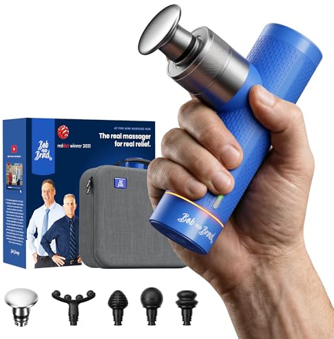 BOB AND BRAD A7 Mini Massagepistole – Klein & Leicht für Rücken & Schultern | Massage Gun für Muskelmassage, auf Reisen, zu Hause & beim Sport | für Beine & Arme | 570g, 18kg Kraft, 45dB, USB-C & Koffer