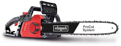 Scheppach Elektro Kettensäge CSE2600 | 2400W Leistung | 45,5cm Kette | autom. Kettenschmierung | Handschutz mit integrierter Kettenbremse | mit Kettenschutz