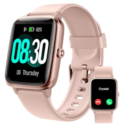 GRV Smartwatch Damen Herren mit Telefonfunktion,1.85 HD Fitnessuhr | 24/7 SpO2 Herzfrequenz Schlafmonitor Schrittzähler KI-Sprachsteuerung 100+ Sportmodi,IP68 Wasserdicht für iOS Android Handy