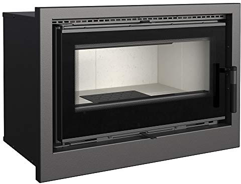 KRATKI Kaminofeneinsatz Arke, geschlossene Kassette | Gewicht 110 kg, Maße in cm: H52 x B76 x T47 | Brennstoff: Holz, Nennwärmeleistung 8 kW, Energieeffizienzklasse A+