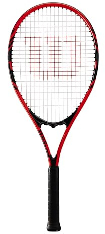 Wilson Damen/Herren-Tennisschläger, Anfänger, Federer, Griffstärke 3, Aluminium, Rot/Schwarz, WRT30480U3