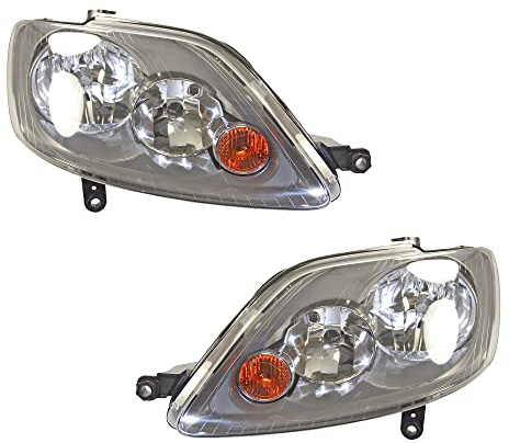 ATEC Germany 2x Hauptscheinwerfer vorne links + rechts glasklare Streuscheibe H7 Frontscheinwerfer mit Stellmotor für Leuchtweiteregulierung, Kompatibel mit VW GOLF PLUS V (5M1, 521)