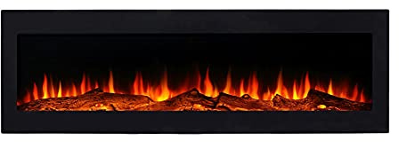 Kamin BRIXEN Wandkamin Elektrokamin Einbaukamin Kamin Heizung Led 180cm