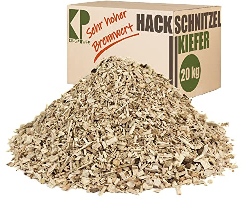 Hackschnitzel für Ofen Rindenmulch für Garten Hochbeet Holz Pflanzen Einstreu Holzhackschnitzel Grob Holzschnitzel Streu Beet Abdeckung Deko Abdeckung 20-500 kg Kingpower