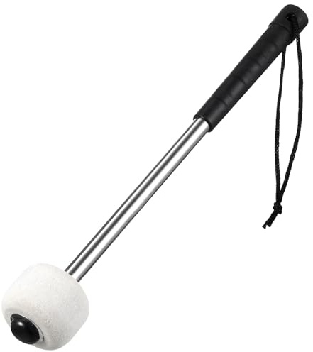 Trommelstock, Filz Kopf Trommel Schlägel, Filz Kopf Schlagzeug Schlägel, Pauken Trommelstock Edelstahl mit Rutschfester Griff für Pauken, Snare Drum, Schlaginstrument for
