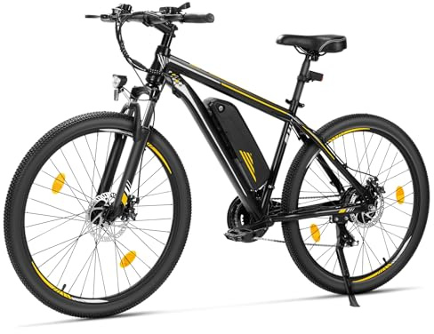 Touroll U1 E-Bikes, 26/29 Zoll E Bike Herren Damen mit Abnehmbarer 36V 13Ah Akku, 250W Motor MTB, E-Mountainbike mit 21 Gang, Elektrofahrrad Reichweite über 65KM, CST Off-Road-Reifen