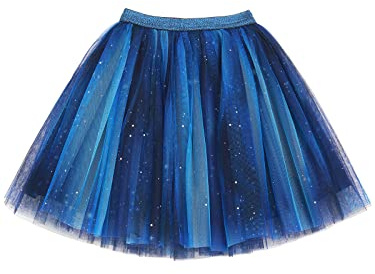 Baby Kleinkind Kinder Mädchen Tuturock Sternenhimmel Pailletten Prinzessinrock Minirock Tüllrock Ballett Rock für 2-12 Jahre alt