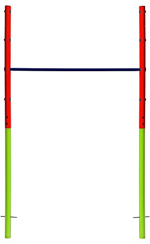 Best Sporting Garten-Turnreck Einzel-Turn-Reck, Garten-Reck, grün-rot-blau, Rot, 154 x 118 cm, 61390