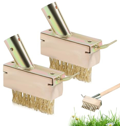 2 Stück Unkraut Fugenbürste, Fugenkratzer Fugenreiniger Stahlbürste Unkraut Bürste Fugenbürste Garten für Beseitigen von Gras Moos Platten Fugen Mauerkanten