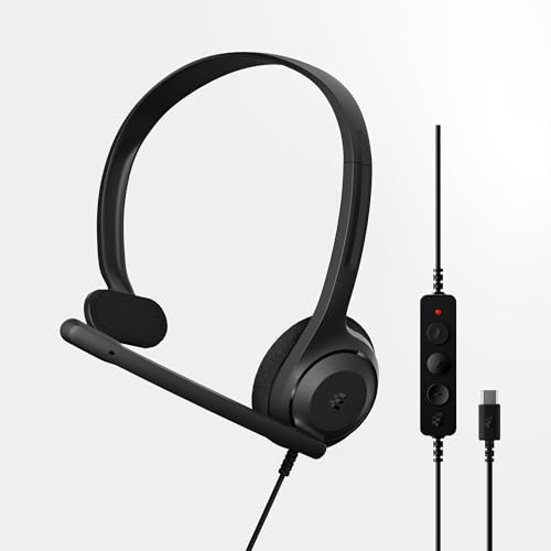 EPOS C1 Business USB C Mono - Headset mit Mikrofon, Chrome Zertifiziert, Kopfhörer mit Kabel, rauschunterdrückendes, verbesserte Audioqualität, Konnektivität Geräte, on Ear