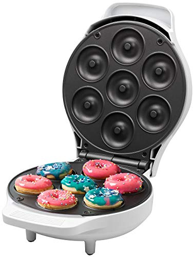 Rosenstein & Söhne Mini Donutmaker: Mini-Donut-Maker, antihaftbeschichtet, 1.000 Watt (Donut Maschine, Maschine für Zuhause, Makers)