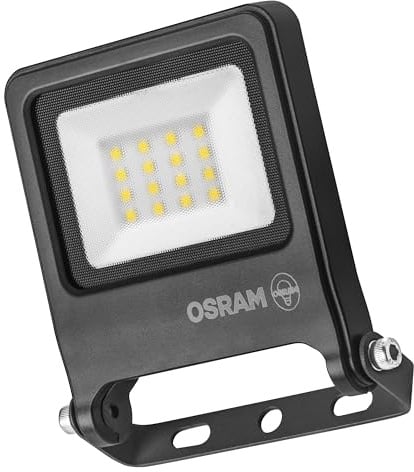 Osram ENDURA FLOOD PC 10W LED-Fluter, 3000K warmweiß, 1000 Lumen, IP65 Flutlicht wetterfest, recyceltes Aluminium, 110° Winkel, Dunkelgrau