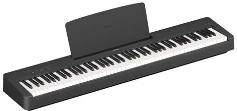 YAMAHA P-145BT Digitalpiano – Integriertes Bluetooth-Audio, tragbares 88-Tasten-Klavier mit Graded-Hammer-Compact-Tastatur, realistisches Spielgefühl und 10 hochwertige Klangfarben – Schwarz